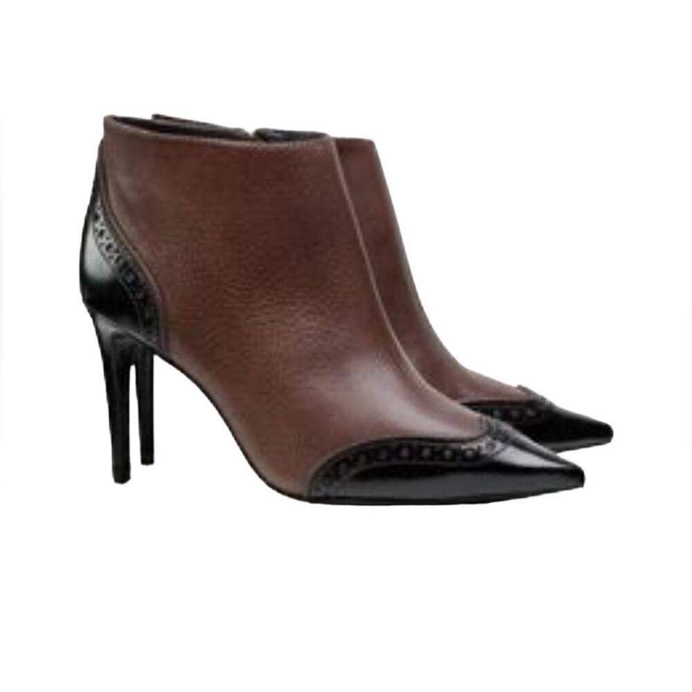Tory Burch Brown and Black Ankle Booties